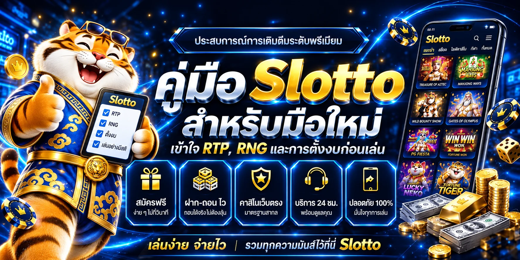 Slotto คู่มือมือใหม่ เข้าใจ RTP, RNG และตั้งงบ